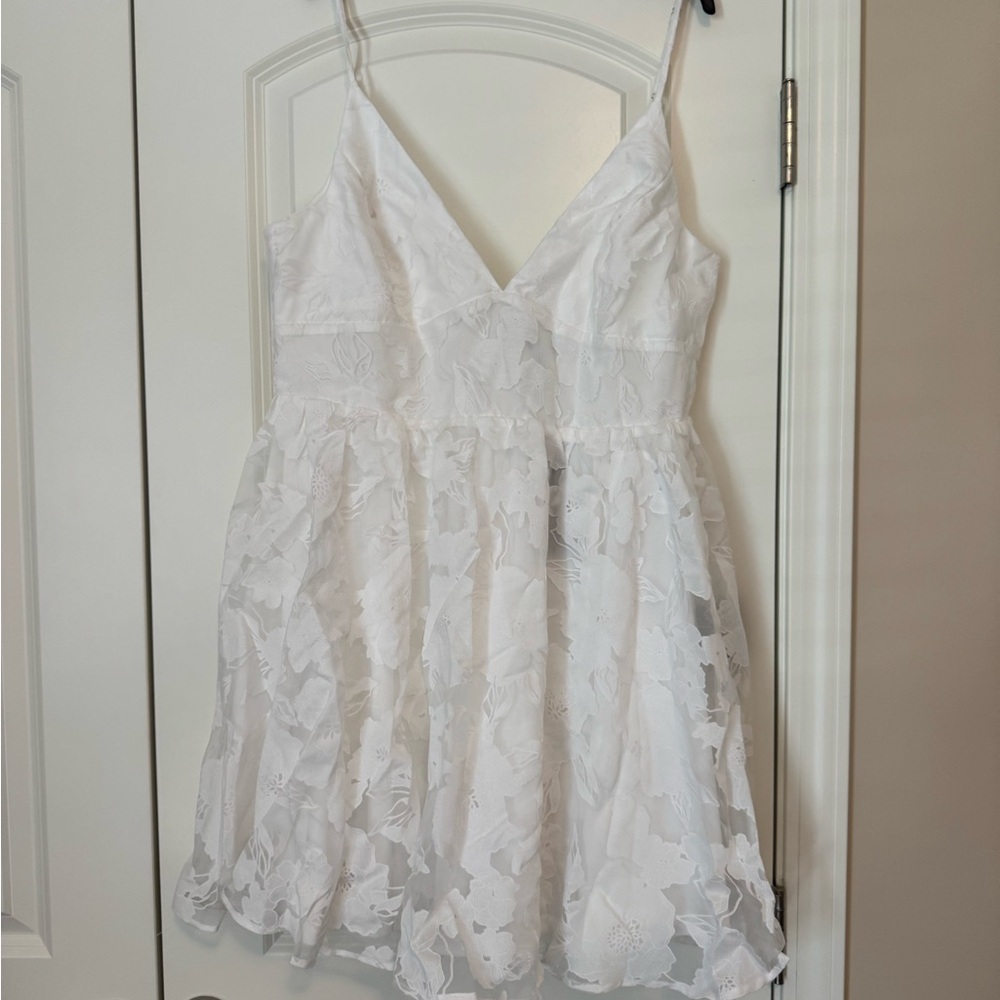 White Floral Lace Dress